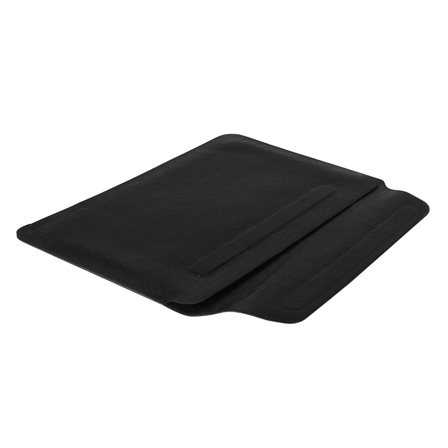 Walrus Croco Black Vegan Leather Laptop Sleeve For Macbook/Ipad/Sleek Laptop