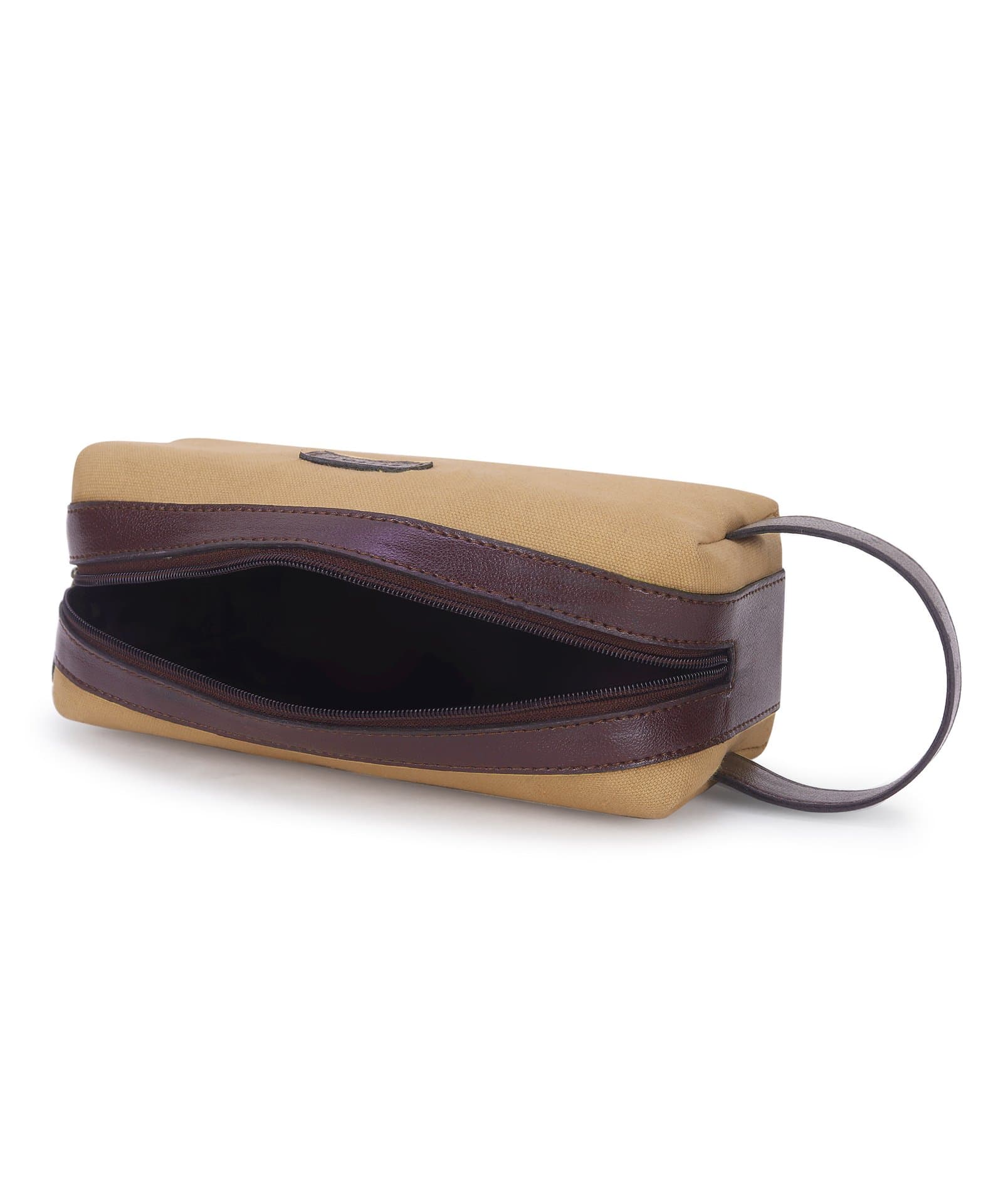 Walrus Canvas Vegan Leather Toiletry Bag Unisex, Travel Pouch for Toiletries Shaving Kit & Cosmetics, Water Resistance for Travel Accessories, Organizer Travel Pouch for MakeUp,