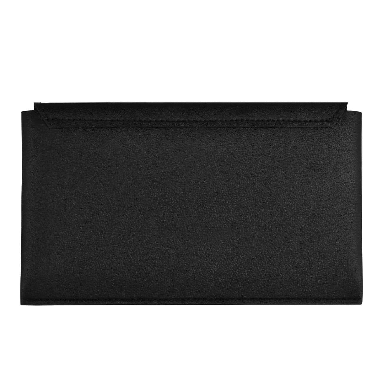 Walrus Colors II Series Black Vegan Leather Women Clutch with Addition Sleeve Pouch Insert