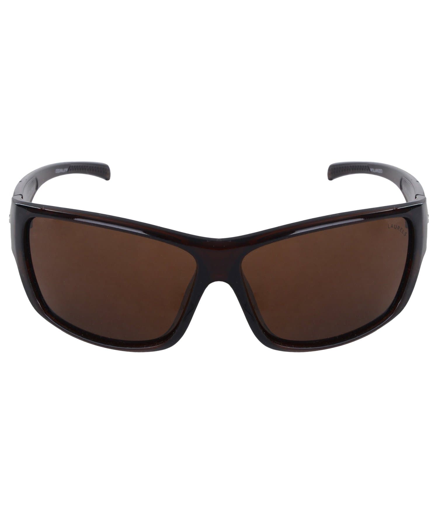 Laurels Gable III Series Brown Sports Shape Polarized Sunglass For Men
