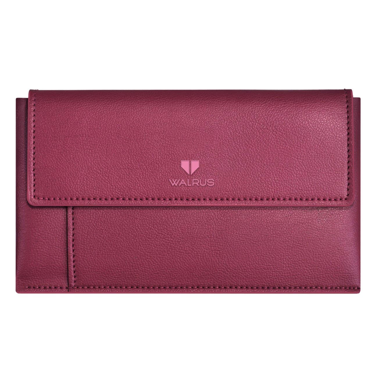 Walrus Colors II Series Maroon Vegan Leather Women Clutch with Addition Sleeve Pouch Insert