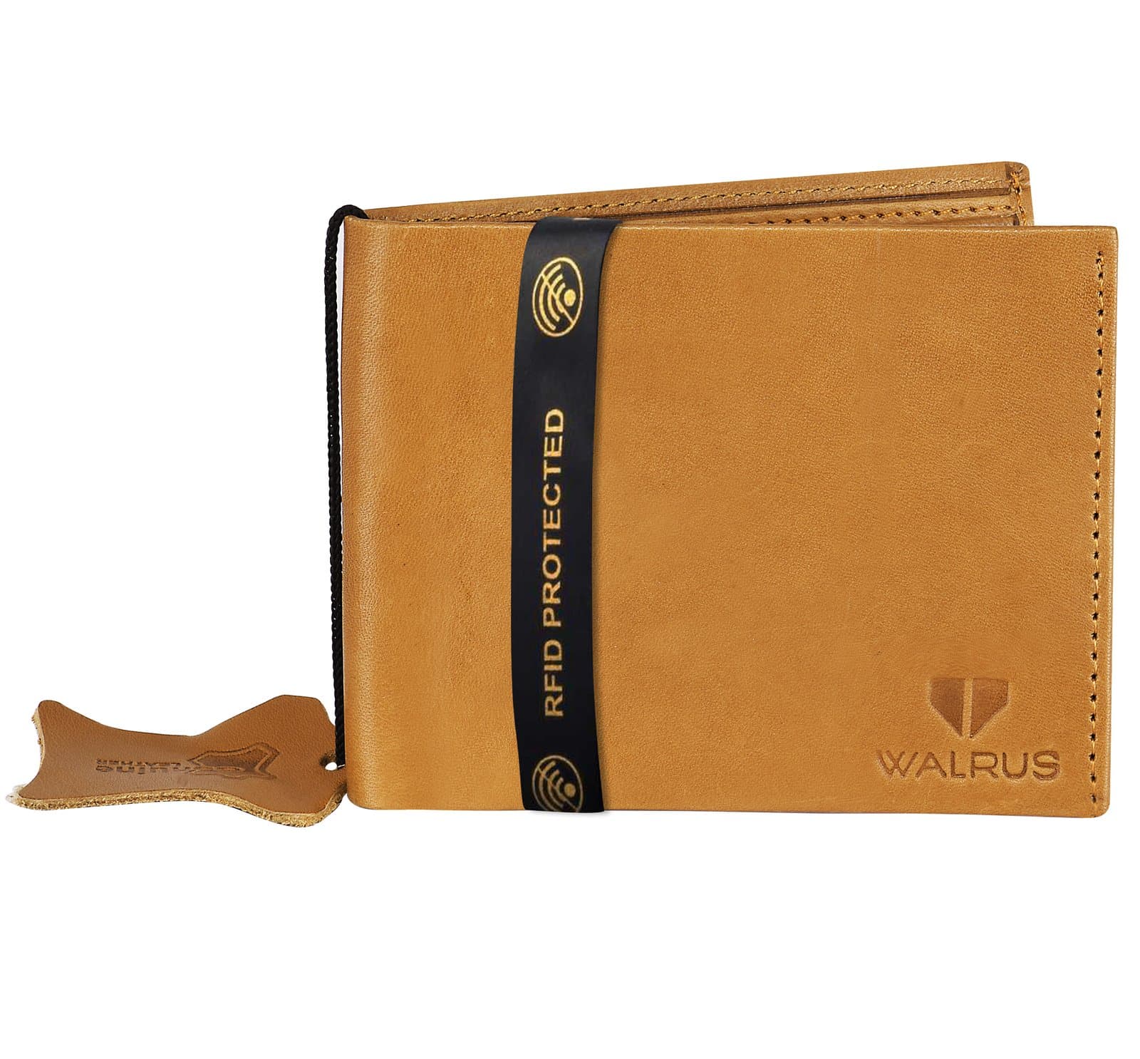 Walrus Imperial III Beige Nature Friendly Vegan Leather Bi Fold Men Wallet