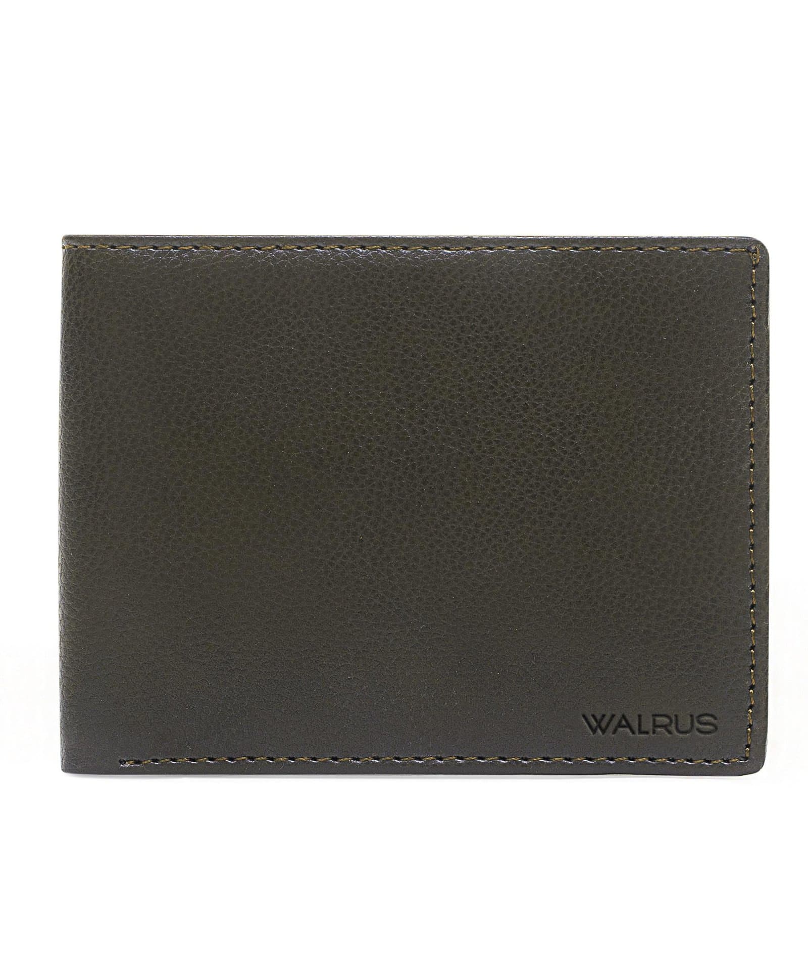 Walrus Brown Color Nature Friendly Vegan Leather Bi Fold Bi Fold Men Wallet