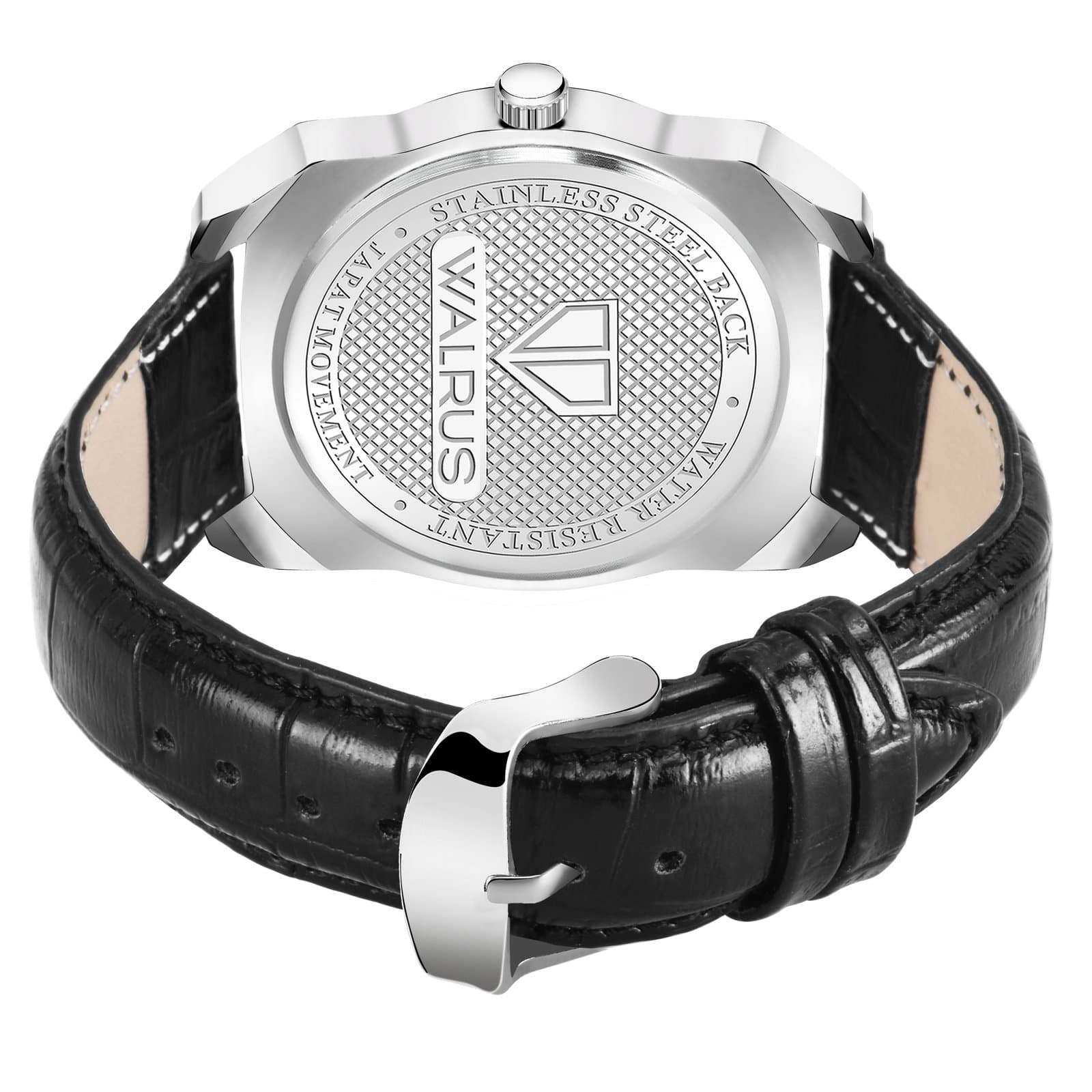 Walrus Maverick XVII Series Black Dial Day & Date Function Wrist Watch For Men