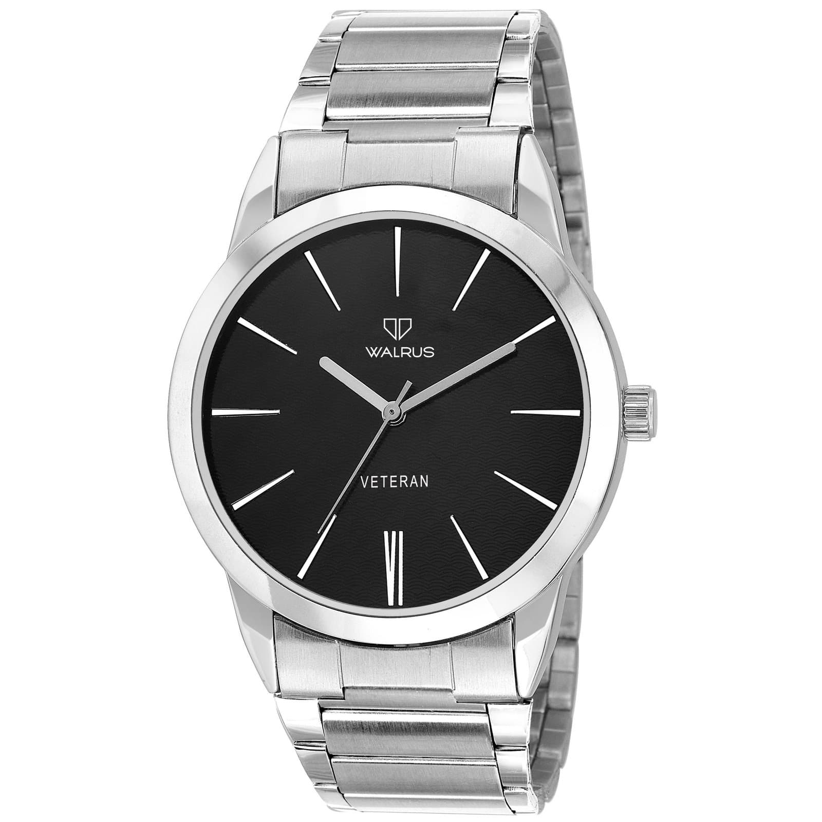 Walrus Polo Series Black Dial Metallic Wristwatch