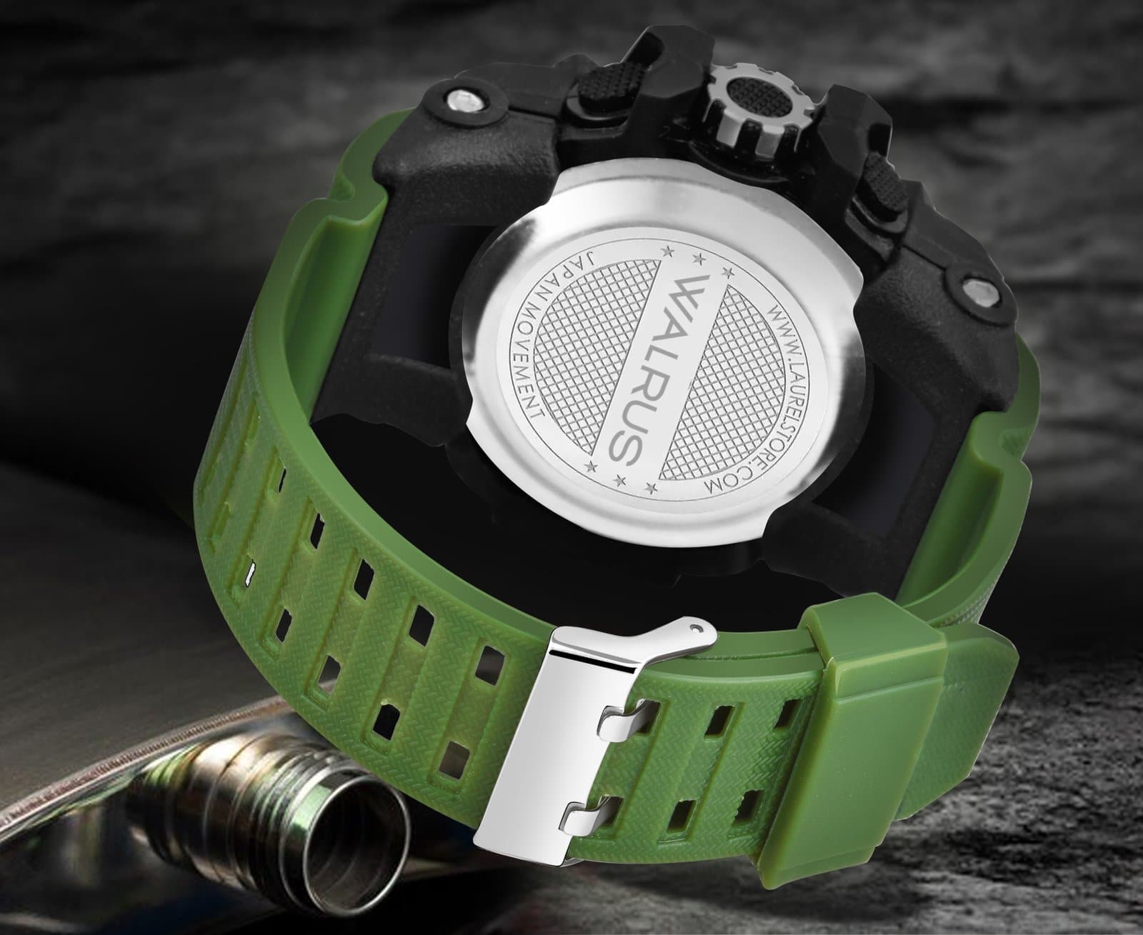 Walrus Black Analog Digital Wrist Watch For Men