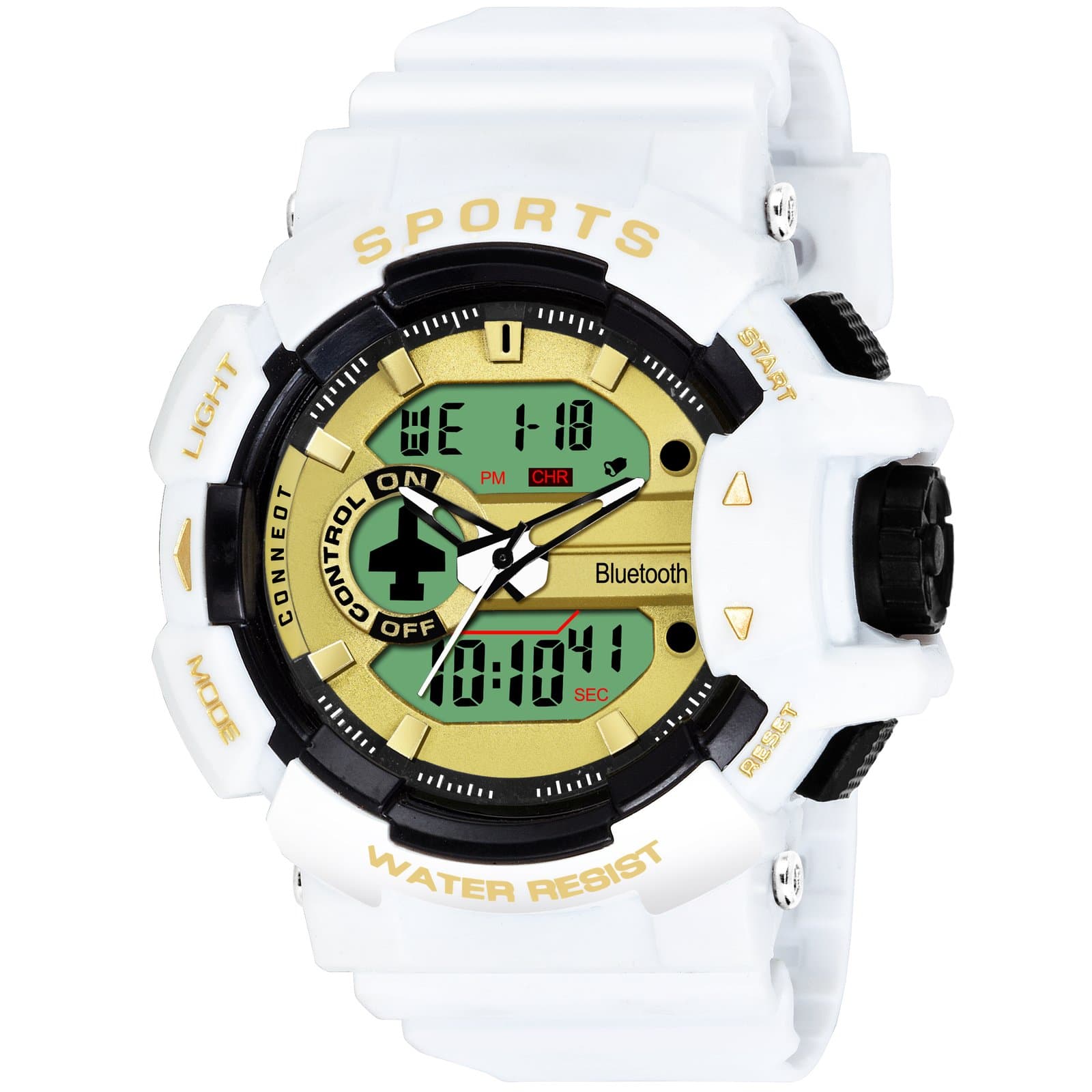 Walrus White Analog Digital Wrist Watch For Men