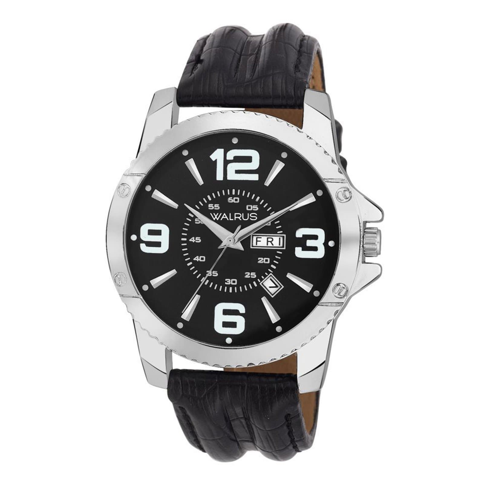 Walrus Zed Series Black Dial Wrist Watch For Men With Day & Date Function