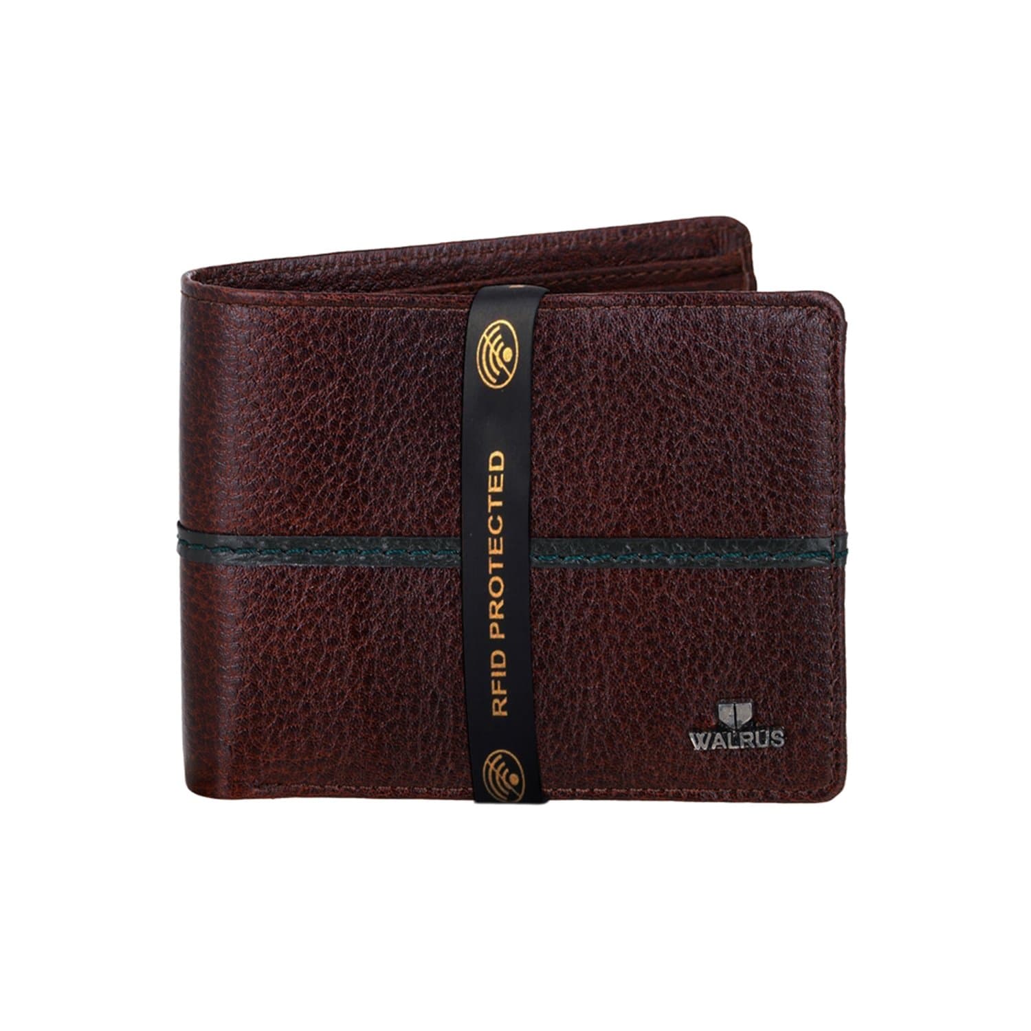 Walrus Newton Brown Genuine Leather Bi Fold Men Wallet