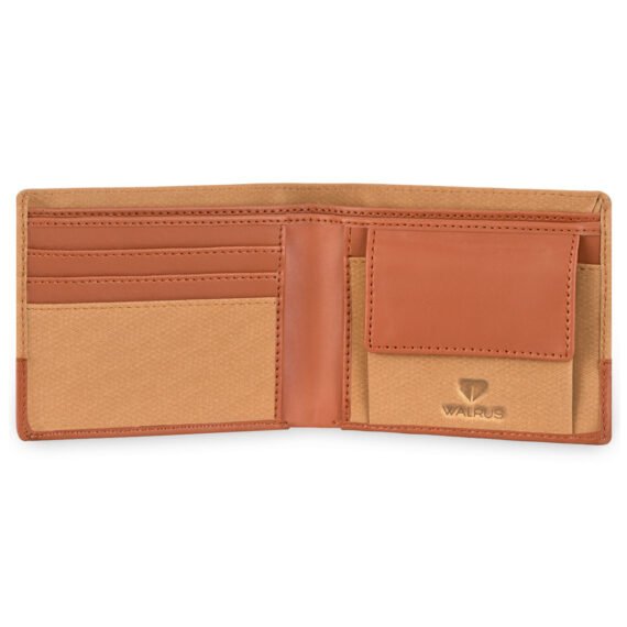 Walrus Zeus II Tan Nature Friendly Vegan Leather Bi Fold Men Wallet