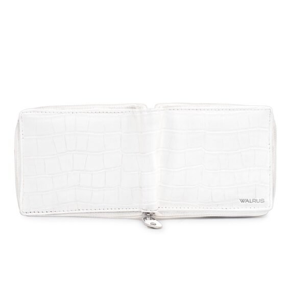 Walrus White Color Nature Friendly Vegan Leather Zipper Men Wallet
