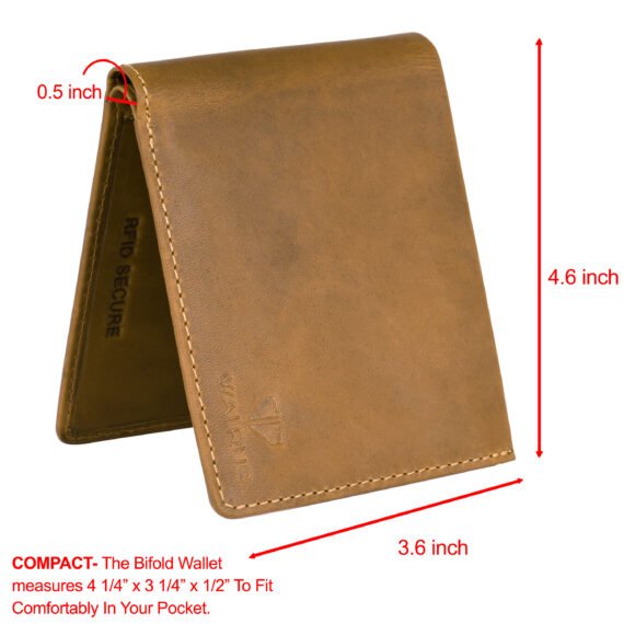 Walrus Elite VIII Beige Premium Genuine Leather Bi Fold Men Wallet