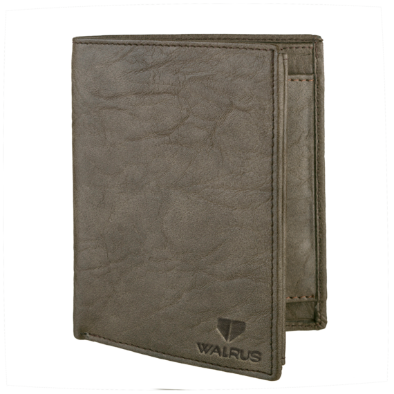 Walrus Max Green Nature Friendly Vegan Leather Book Style Bi Fold Men Wallet