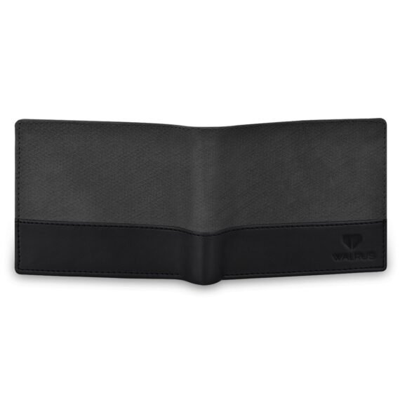Walrus Zeus II Black Nature Friendly Vegan Leather Bi Fold Men Wallet