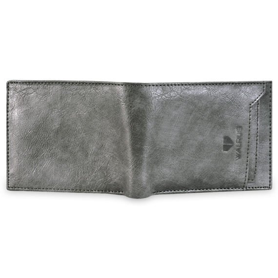 Walrus Duke VII Grey Nature Friendly Vegan Leather Bi Fold Men Wallet With Removable Card Holder
