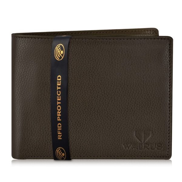 Walrus Duke V Brown Nature Friendly Vegan Leather Bi Fold Men Wallet