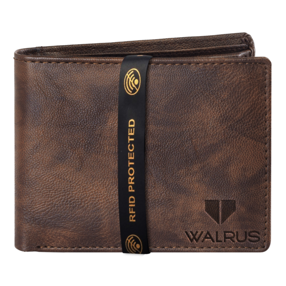 Walrus Brye Brown Nature Friendly Vegan Leather Bi Fold Men Wallet