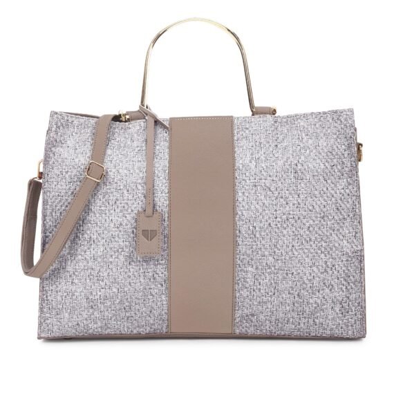 Walrus Fusion III Series Grey Vegan Leather Women Tote Handbag