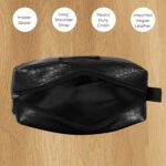 Walrus Black Vegan Leather Unisex Kit Pouch