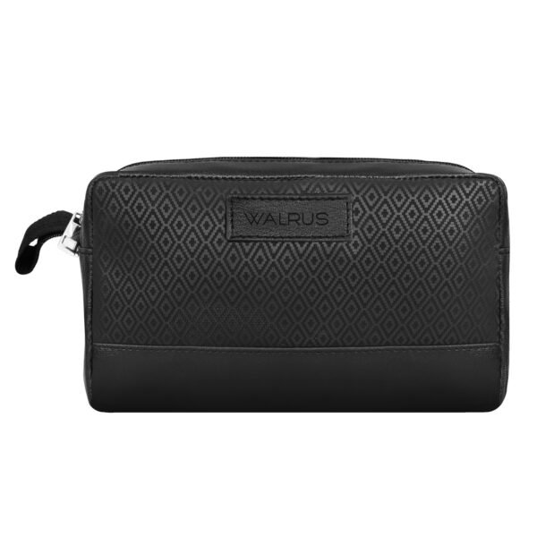 Walrus Black Vegan Leather Unisex Kit Pouch