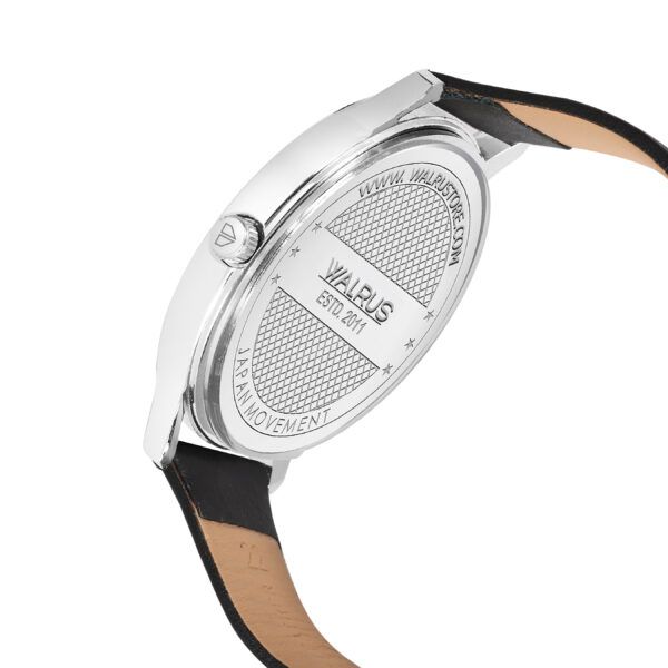 Walrus Black Dial Analog Leather Strap Wrist Watch For Men