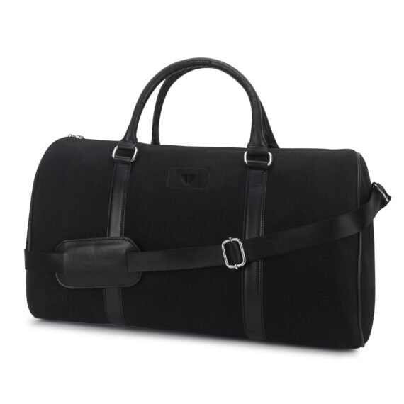 Walrus Jeans Series Black Denim Fabric Unisex Luggage Bag