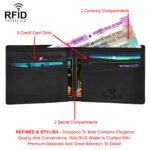 Walrus Combo Set Of Analogue Black dial Watch With Vegan Leather strap And Black Vegan Leather Wallet For Men