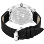 Walrus Combo Set Of Analogue Black dial Watch With Vegan Leather strap And Black Vegan Leather Wallet For Men