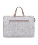 Walrus Fusion II Series Grey Knitted Fabric Laptop Messenger Bag - with 14-Inch Laptop Compartment | Multiple Pockets, Zip Closure- Perfect for Professional & Casual Laptop Office Bag for Men & Women