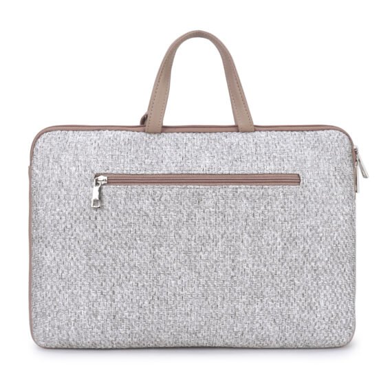 Walrus Fusion II Series Grey Knitted Fabric Laptop Messenger Bag - with 14-Inch Laptop Compartment | Multiple Pockets, Zip Closure- Perfect for Professional & Casual Laptop Office Bag for Men & Women