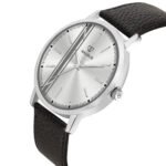 Walrus Silver Dial Analog Vegan Leather Strap Wrist Watch for Men | 38.5mm Dial Sleek 44mm Case | Stylish Silver Dial | Old Money Style Watch | Perfect for Formal and Casual Wear- Perfect for Gift