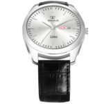 Walrus Men’s Analog Watch - Silver Dial 38.5mm, Black Vegan Leather Strap 22mm, Stylish & Modern Style | Old Money Style Watch | Perfect for Formal and Casual Wear- Perfect for Gift