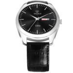 Walrus Men’s Analog Watch - Black Dial 38.5mm, Black Vegan Leather Strap 22mm, Stylish & Modern Style | Old Money Style Watch | Perfect for Formal and Casual Wear- Perfect for Gift