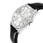 Walrus Men’s Analog Watch - Silver Dial 35.5mm, Black Vegan Leather Strap 2mm, Stylish & Durable Modern Style | Old Money Style Watch | Perfect for Formal and Casual Wear- Perfect for Gift
