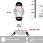 Walrus Men’s Analog Watch - Silver Dial 35.5mm, Black Vegan Leather Strap 2mm, Stylish & Durable Modern Style | Old Money Style Watch | Perfect for Formal and Casual Wear- Perfect for Gift