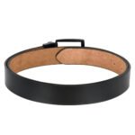 Walrus Black Leather Belt for Men, MJ Series, Smart Clamp Closure, Natural Leather, 42” Long and 30mm Width, 6 Months Warranty