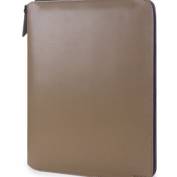 Walrus Vegan Leather Duke Series Grey Office folder for Multifunctional 24 File Sleeve for Home, Office, and School Use: Holds A4 Professional Files and Folders, Certificates, and Legal-Size Documents