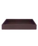 Walrus Faux Leather Tray Organizer with Wooden Base – Rectangular Desk Storage Box for Keys, Watches, Mobile Phones, Jewellery, Coins, Office Supplies & Cosmetics