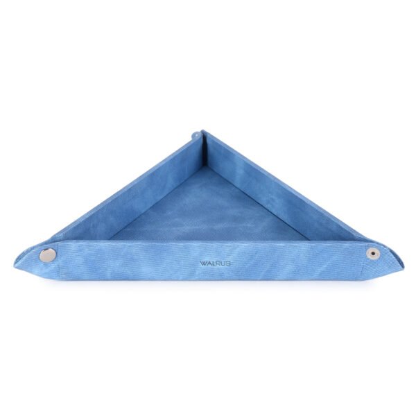 Walrus Faux Leather Tray Organizer with Wooden Base – Triangular Desk Storage Box for Keys, Watches, Mobile Phones, Jewellery, Coins, Office Supplies & Cosmetics