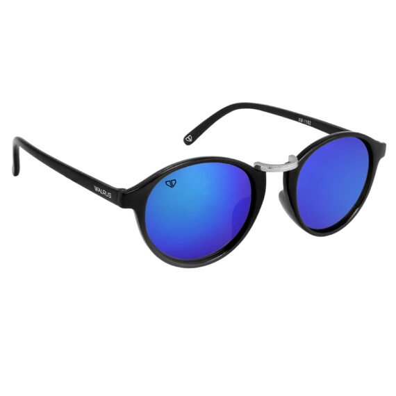 Walrus James Series Oval Sunglasses for Men & Women | UV Protection, Clear Lenses, Vintage Fashionable Look | Perfect for Selfies