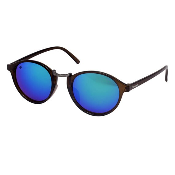 Walrus James Series Oval Sunglasses for Men & Women | UV Protection, Clear Lenses, Vintage Fashionable Look | Perfect for Selfies