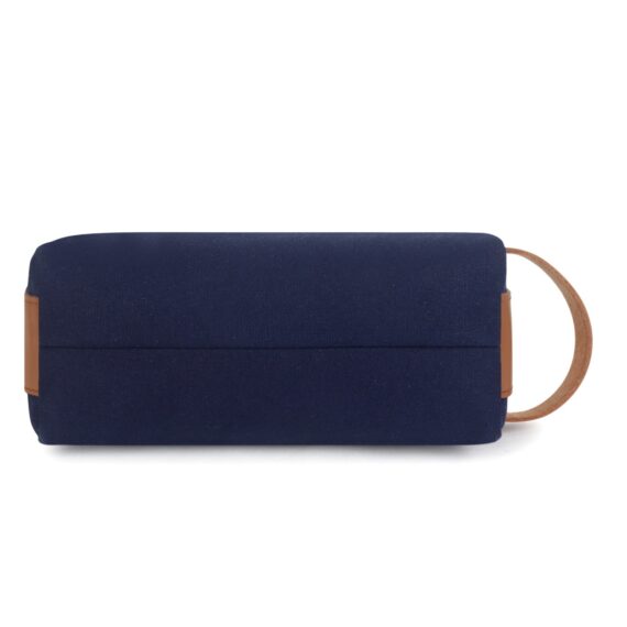 Walrus Canvas Fabric Toiletry Bag Unisex, Travel Pouch for Toiletries Shaving Kit & Cosmetics, Water Resistance for Travel Accessories, Organizer Travel Pouch for MakeUp, Blue & Brown