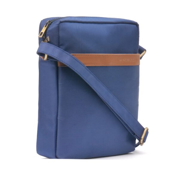 Walrus Easygo VI Series Matte Blue Sling Bag – Functional & Stylish Crossbody Bag with Secure Zippers, Ideal for Travel & Daily Use