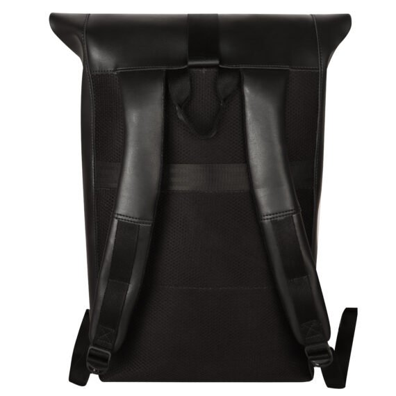 Walrus Zebra Series Backpack Bag with Secure Clip Closure Padded Laptop Sleeve Side Zip Pocket Lightweight Design for Office College Travel Use Vegan Leather Standard Size White & Black