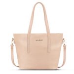 Walurs Colors Series Vegan Leather Purse for Women, Elegant Tote Bag with Long Handles, 1 Large Compartment, Crossbody Strap, Daily Use Bag in Soft Tan