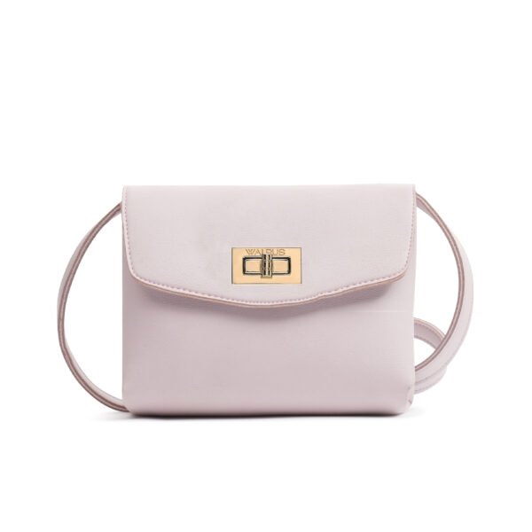 Walurs Women’s Diva Blush Pink Series Mini Purse – Elegant Vegan Leather with Twister Lock, Two Compartments, Compact Design – Everyday or Travel Use