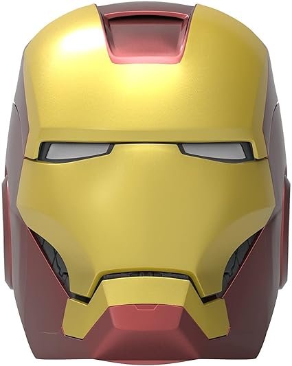 Walrus Marvel-Inspired Iron Man Helmet Speaker – Wireless Bluetooth, Stereo Audio, Multi-Mode Playback – Great for Desk, Gaming & Parties – Gold Red Edition