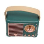 Walrus Retro II Series Bluetooth Speaker – 3W Portable Rechargeable Speaker with FM, Memory Card Slot, 400mAh Battery, 4.2 Bluetooth – Ideal for Laptop/Desktop Use – Green