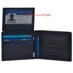 Walrus Blue Color Premium Genuine Leather Bi Fold Bi Fold Men Wallet