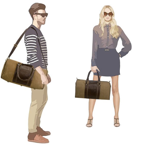 Walrus Duffle Series Brown Vegan Leather Travelling Duffle Bag